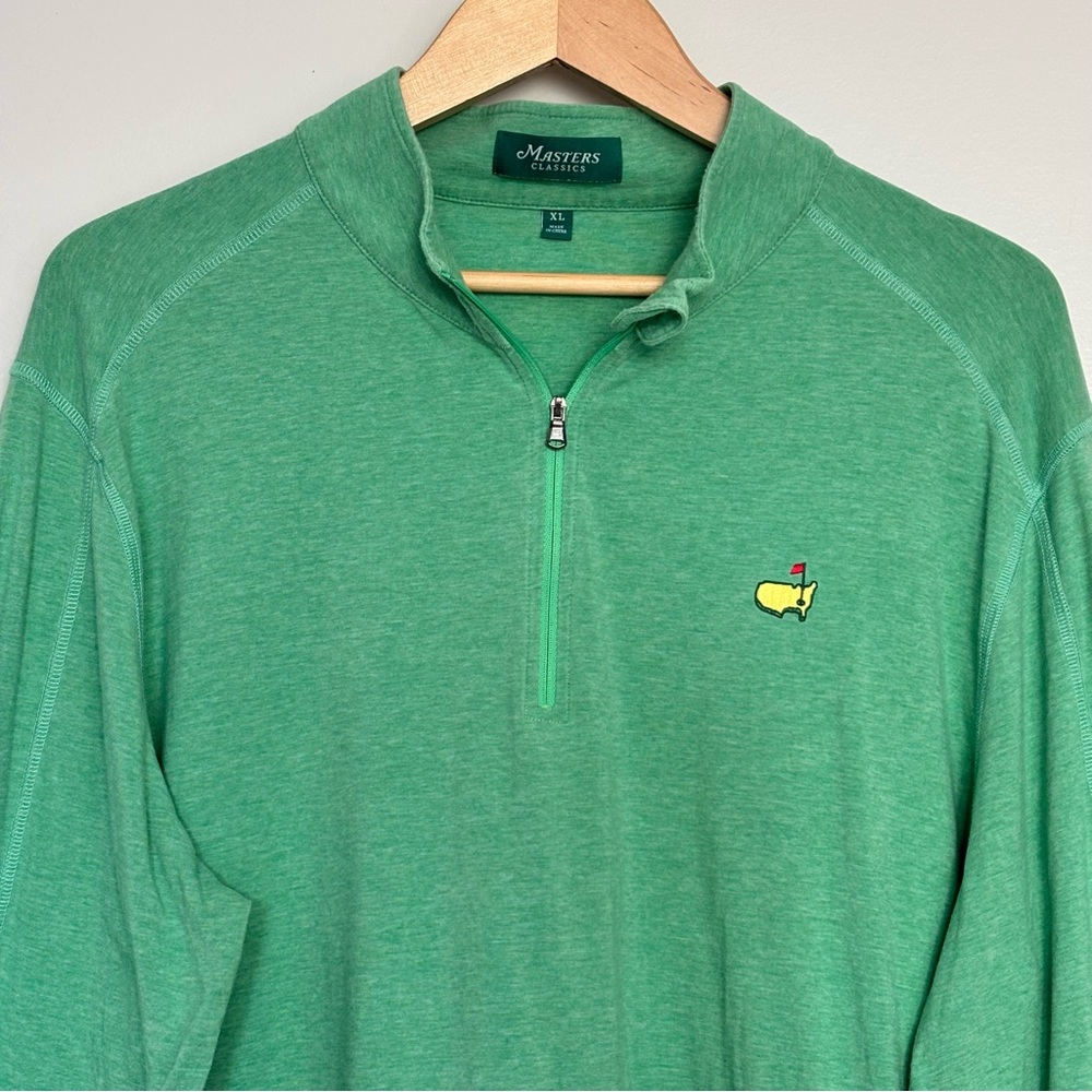 Masters Classics Quarter Zip Long Sleeve Top Men’s XL Green Golf Outdoor - Picture 2 of 12